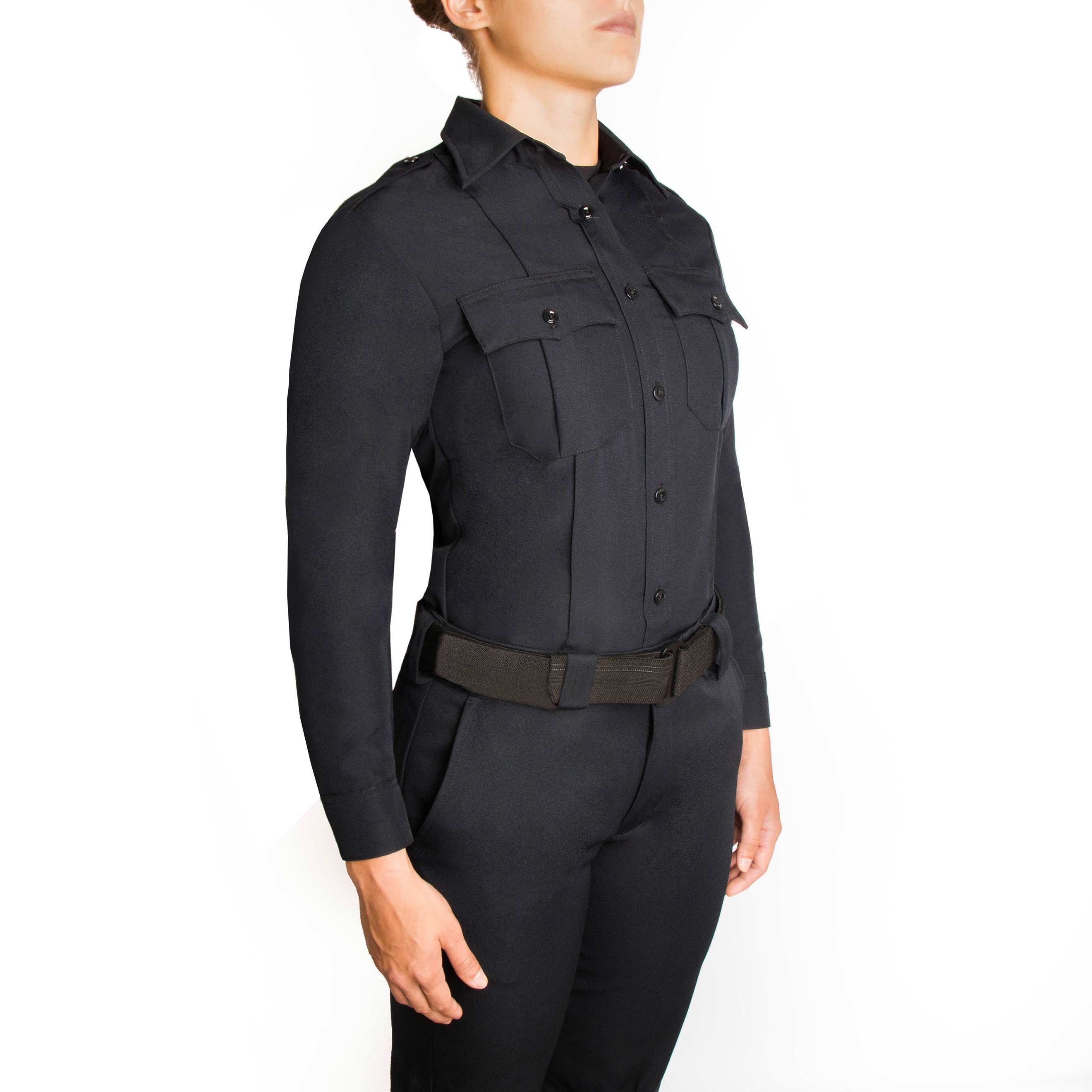 WOMEN'S LONG SLEEVE ZIPPERED POLYESTER SHIRT REG