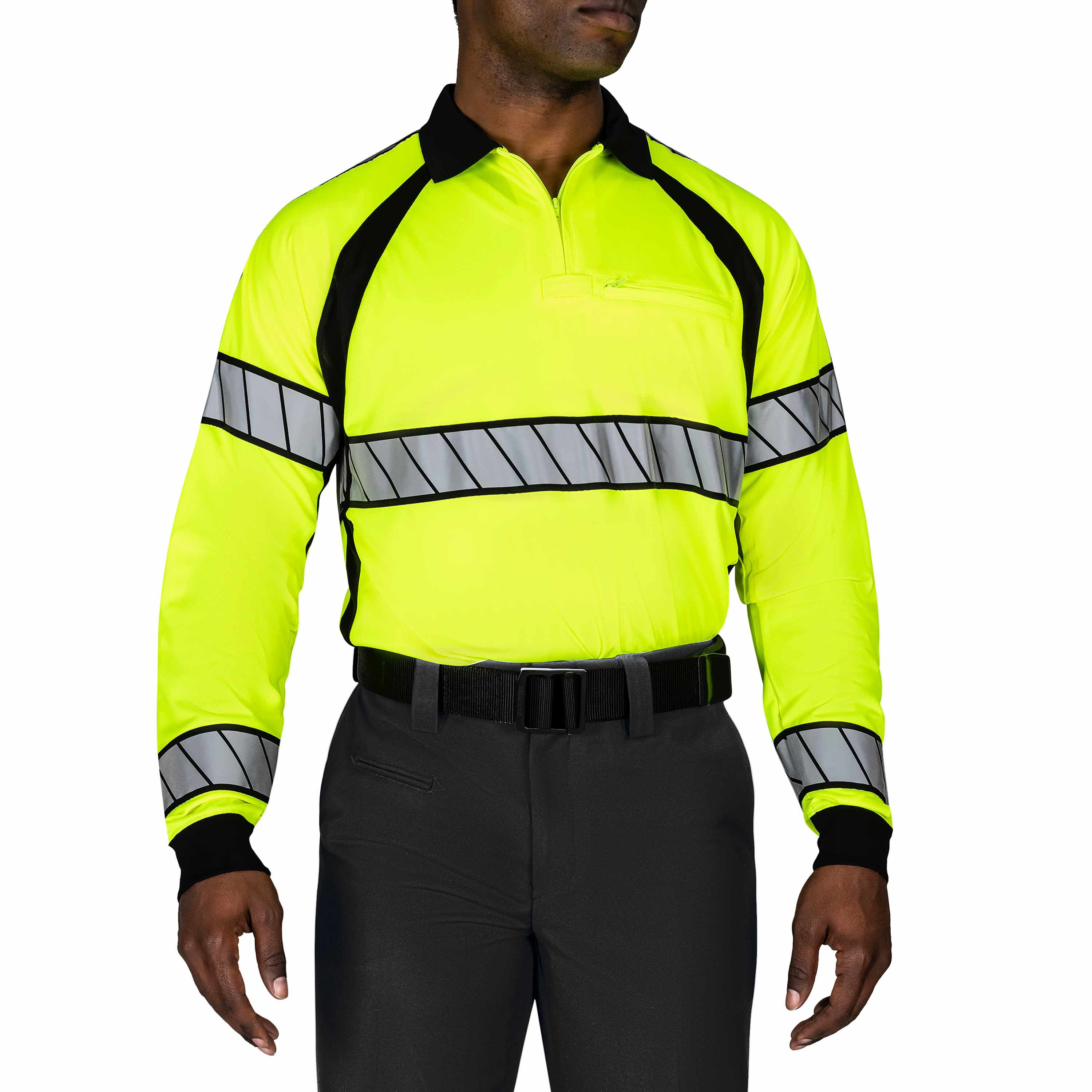 LONG SLEEVE HI-VIS POLO SHIRT REG,TALL
