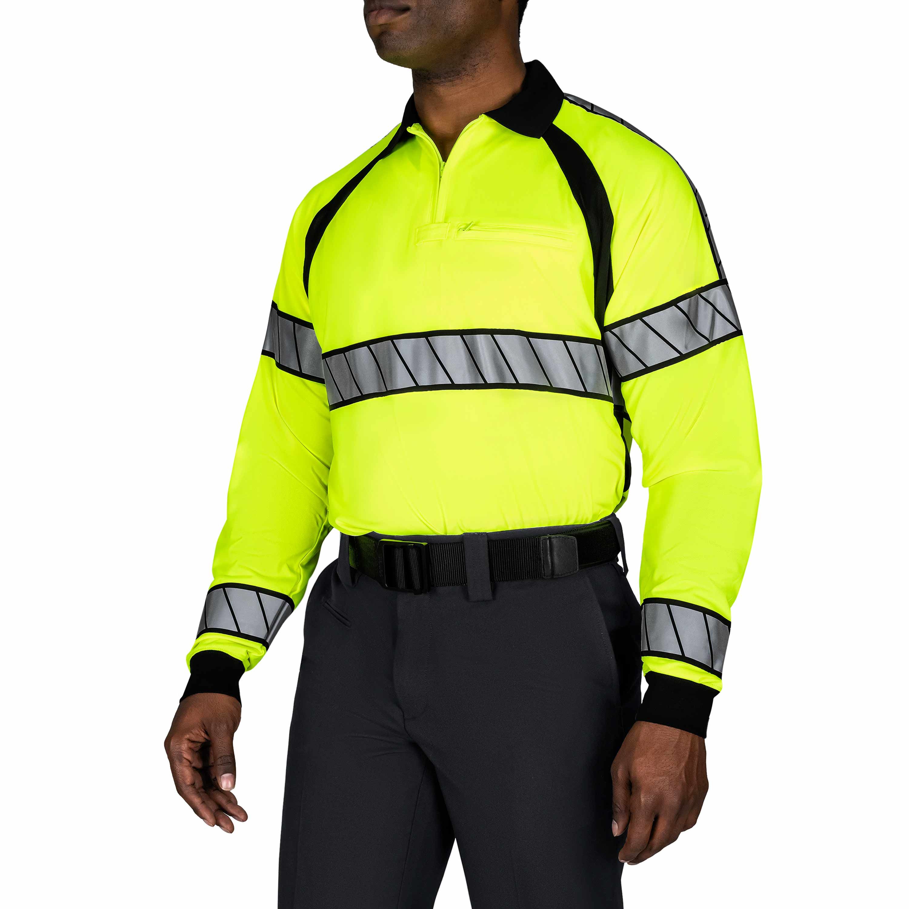 LONG SLEEVE HI-VIS POLO SHIRT REG,TALL