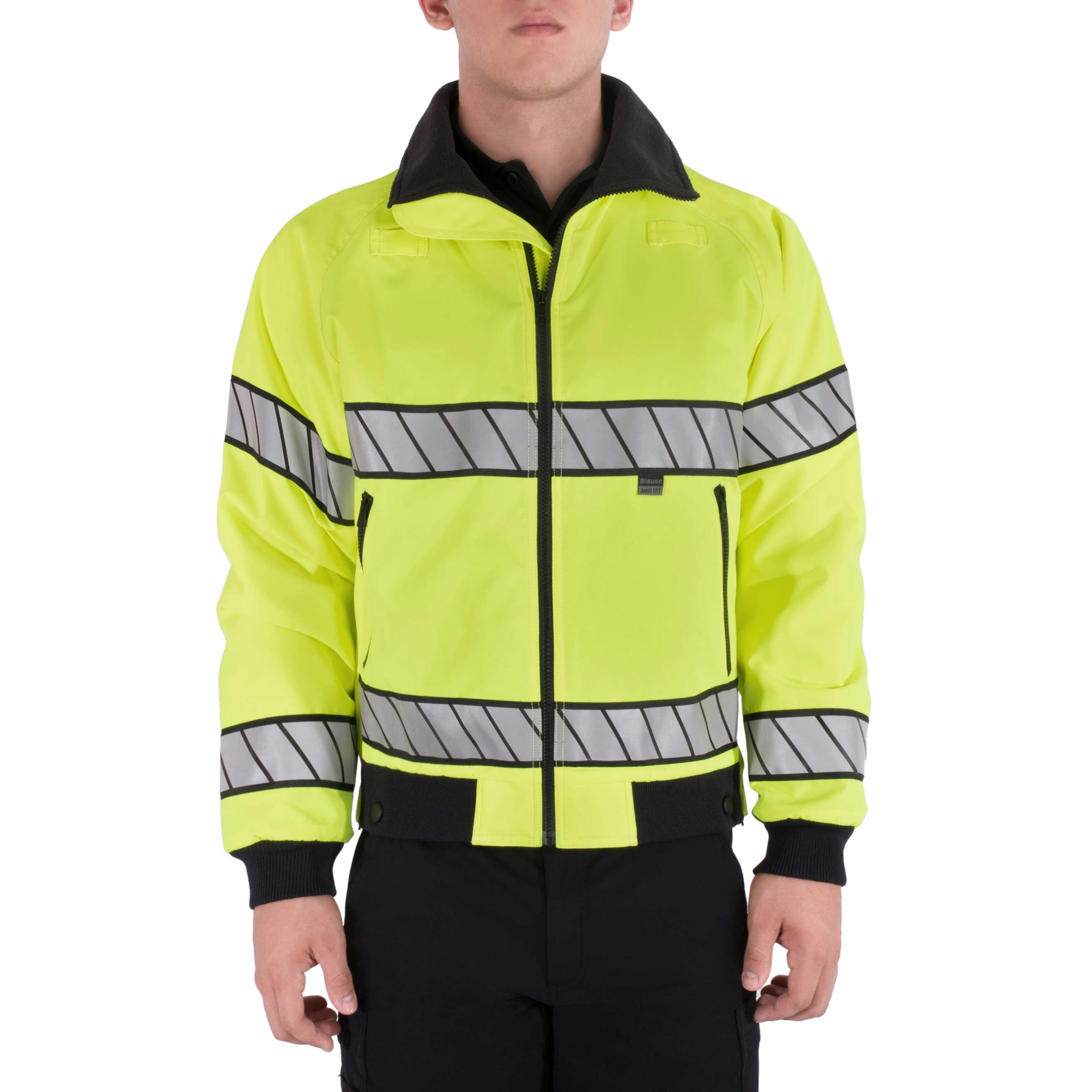 HI-VIS FLEECE LINED BOMBER JACKET SHORT,REG,TALL 3 HI-VIS FLEECE LINED BOMBER JACKET SHORT,REG,TALL